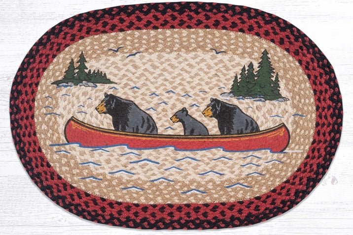 OP-396 Bears In Canoe - Ozark Cabin Décor, LLC