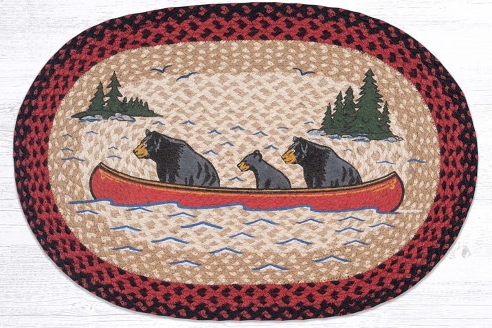 Bear Paw Round Braided Rug