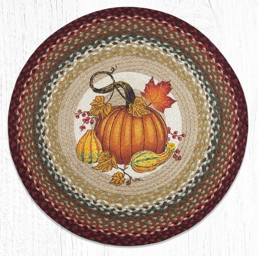 Pumpkin Round Rug - Ozark Cabin Décor, LLC