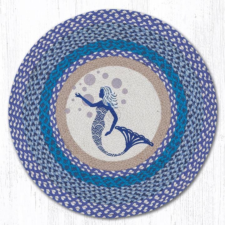 Blue Mermaid Round Rug - Ozark Cabin Décor, LLC