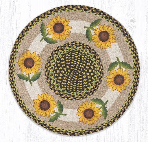 Good Sunflower Round Rug - Ozark Cabin Décor, LLC