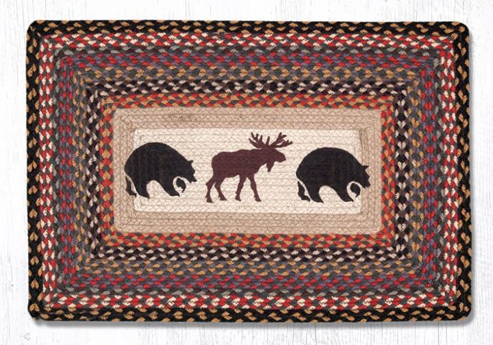 PP-043 Wilderness Bear & Moose Patch Rug - Ozark Cabin Décor, LLC