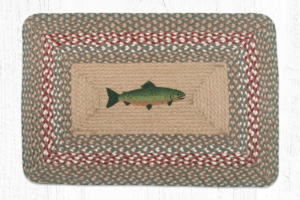 PP-009 Fish Patch Printed Rug - Ozark Cabin Décor, LLC