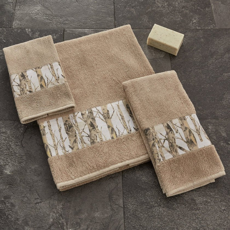 Birch-Forest Terry Fingertip Towels (Two) - Ozark Cabin Décor, LLC