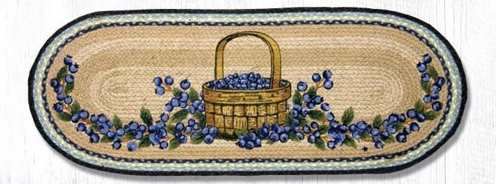 Farmhouse Blueberry Basket Oval Runner - Ozark Cabin Décor, LLC