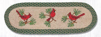 Red Cardinal Oval Runner - Ozark Cabin Décor, LLC