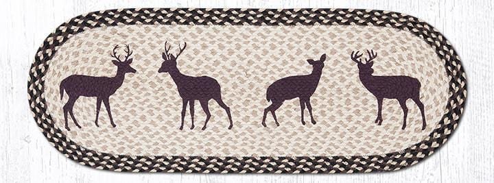 Deer Silhouette Oval Table Runner - Ozark Cabin Décor, LLC