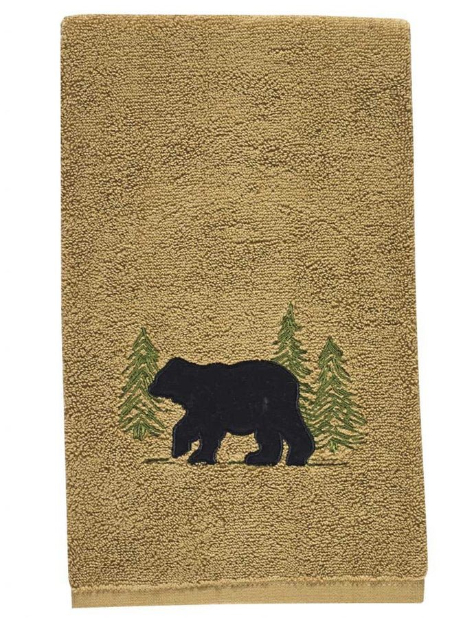 Black Bear Hand Towel Set of 2