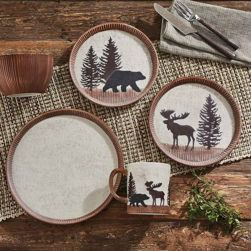 Wilderness Trail Bear Salad Plate - Set of 4 - Ozark Cabin Décor, LLC