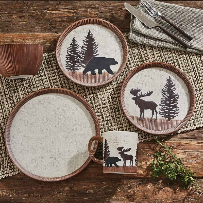 Wilderness Trail Moose Salad Plate - Set of 4 - Ozark Cabin Décor, LLC