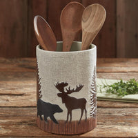 Northwoods Wilderness Trail Utensil Crock - Ozark Cabin Décor, LLC