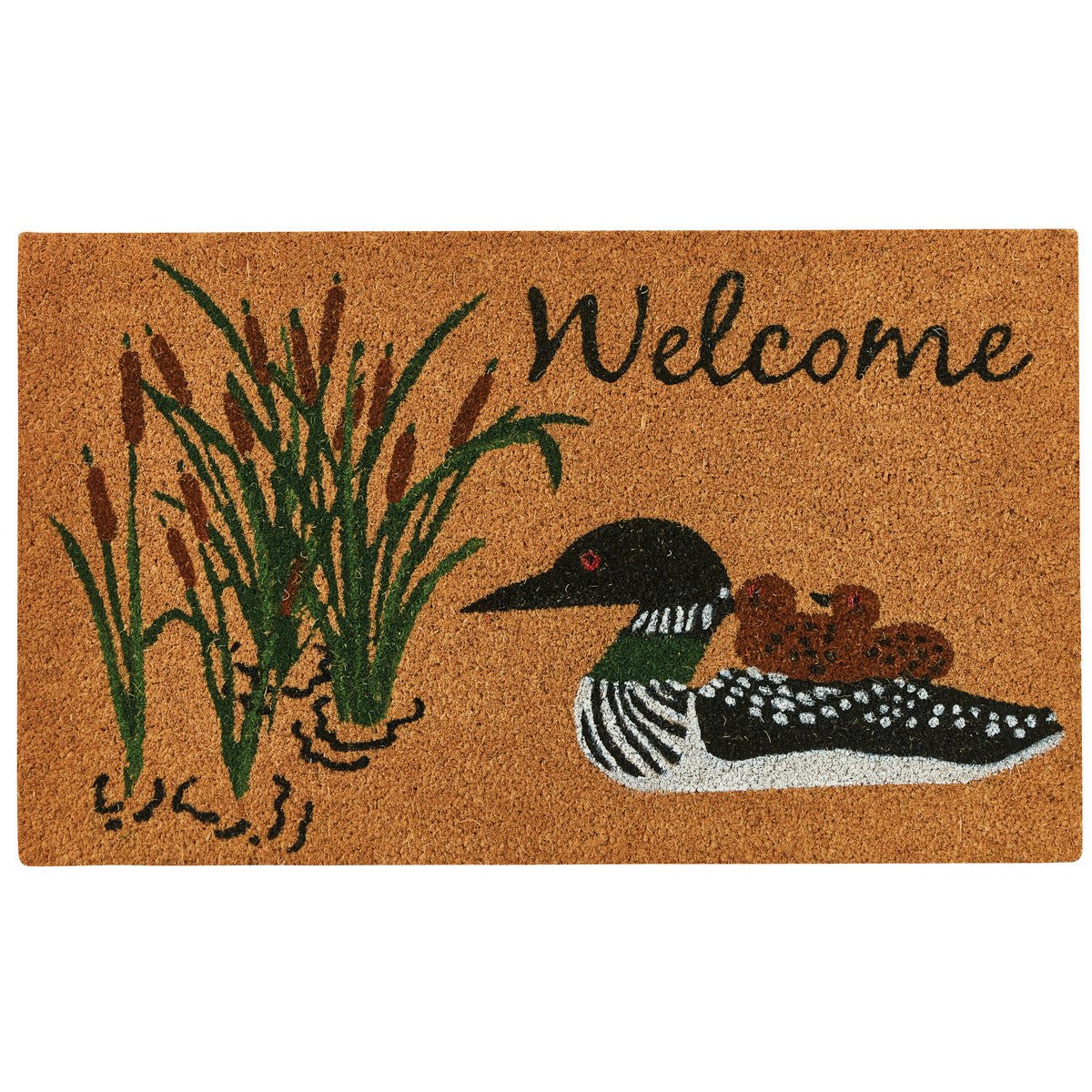 Natural Fiber Rainy Lake Loon Doormat Ozark Cabin Décor LLC