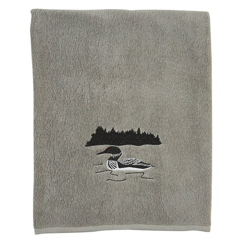 Grey Area Loon Bath Towel - Ozark Cabin Décor, LLC