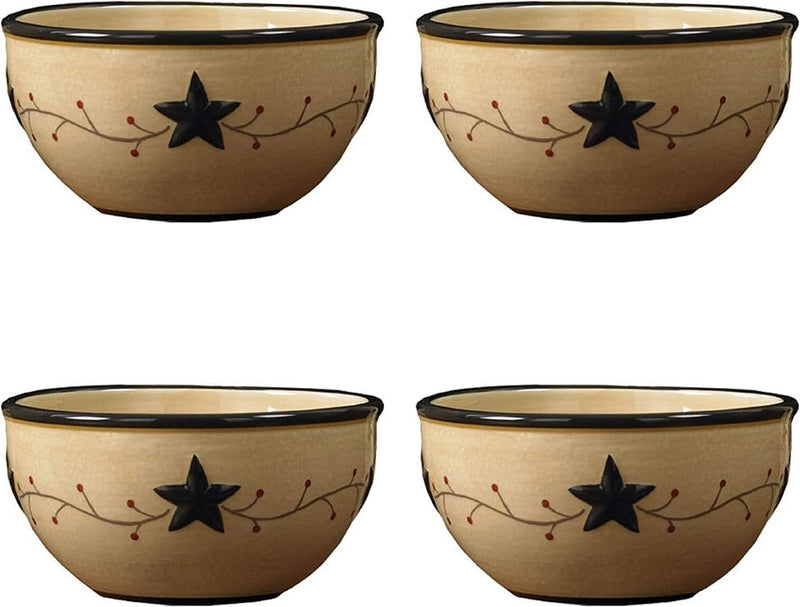 Star Vine Cereal Bowl - Set of 4 - Ozark Cabin Décor, LLC