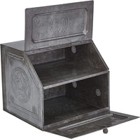 Farmhouse Star Metal Bread Box - Galvanized - Ozark Cabin Décor, LLC