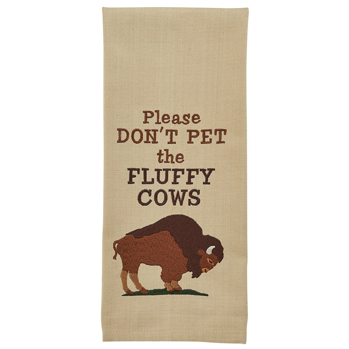 Fluffy Cows Embroidered Kitchen Dish Towel
