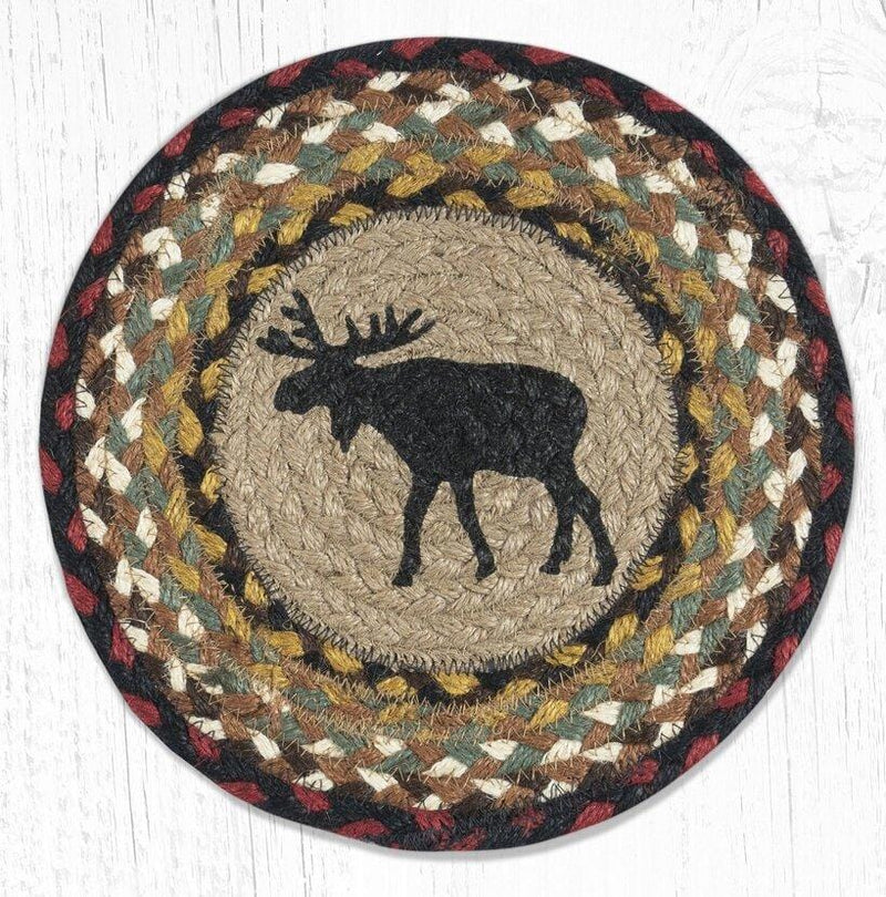 MSPR-019 Wilderness Moose Jute Trivet - Ozark Cabin Décor, LLC