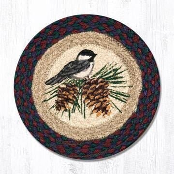 MSPR-361 Chickadee & Pinecones Trivet - Ozark Cabin Décor, LLC