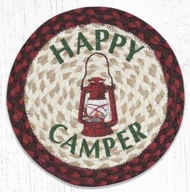 MSPR-417 Happy Camper Jute Trivet - Ozark Cabin Décor, LLC