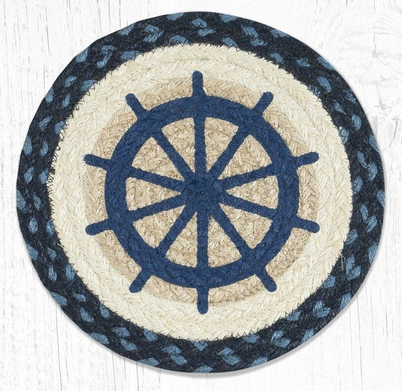 MSPR-443 Ship Wheel Jute Trivet - Ozark Cabin Décor, LLC