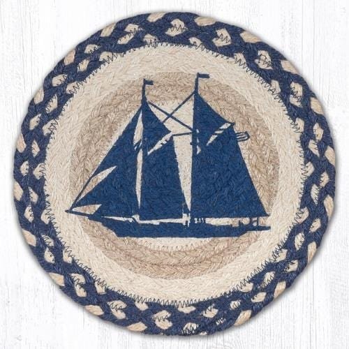 MSPR-443 Ocean Schooner Jute Trivet - Ozark Cabin Décor, LLC