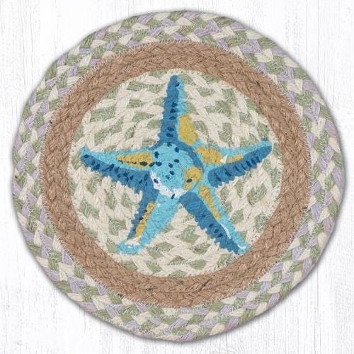 MSPR-611 Ocean Starfish Braided Jute Trivet - Ozark Cabin Décor, LLC