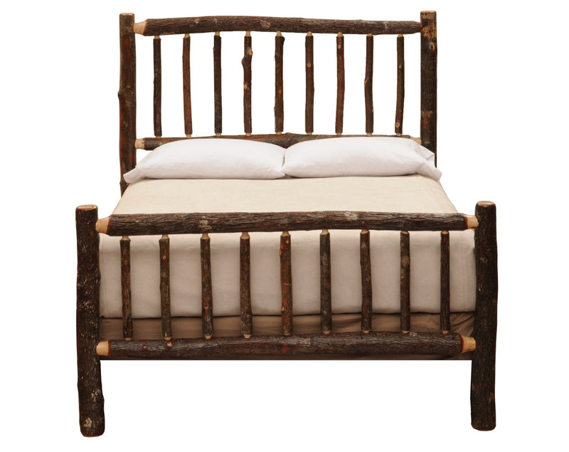Hickory Log Traditional Bed - Queen - Ozark Cabin Décor, LLC