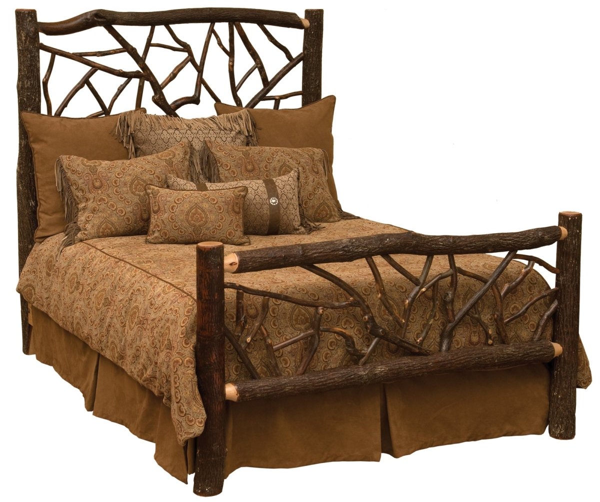 Hickory Log Twig Bed - King - Ozark Cabin Décor, LLC