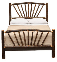 Hickory Log Sunburst Bed - Single - Ozark Cabin Décor, LLC