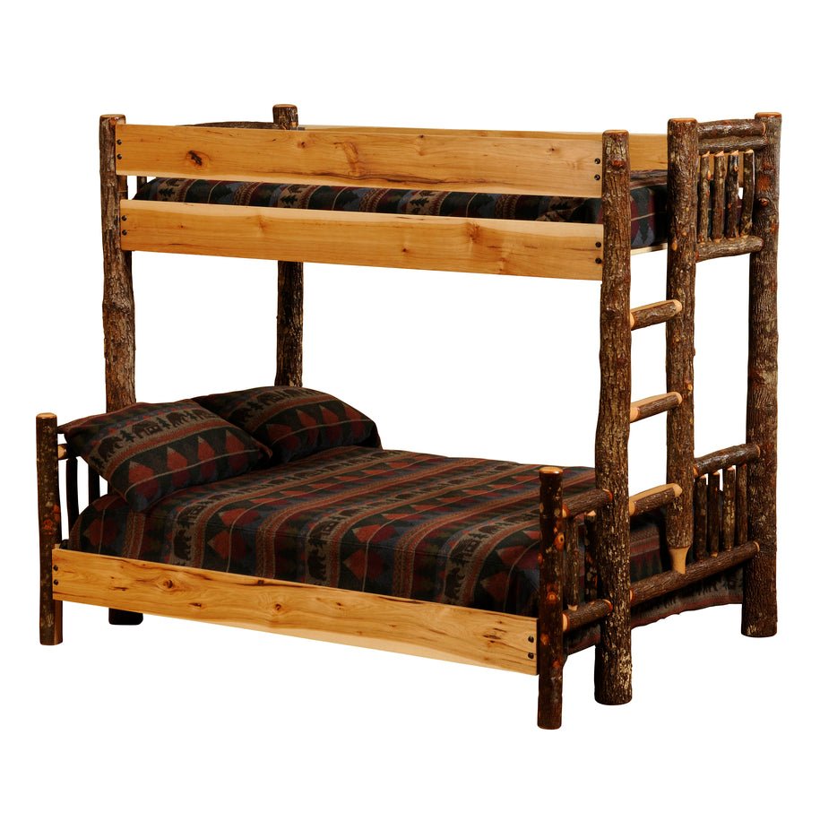Fireside Lodge Natural Hickory Log Bunk Bed