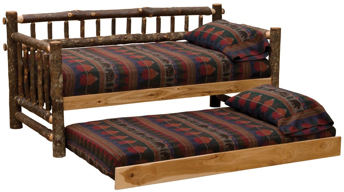 Fireside Lodge Natural Hickory Log Bunk Bed - Thumbnail 2