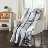 Sawyer Mill Black Block Quilted Throw - Ozark Cabin Décor, LLC