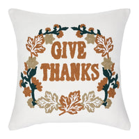 Wheat Plaid Give Thanks Pillow - Ozark Cabin Décor, LLC