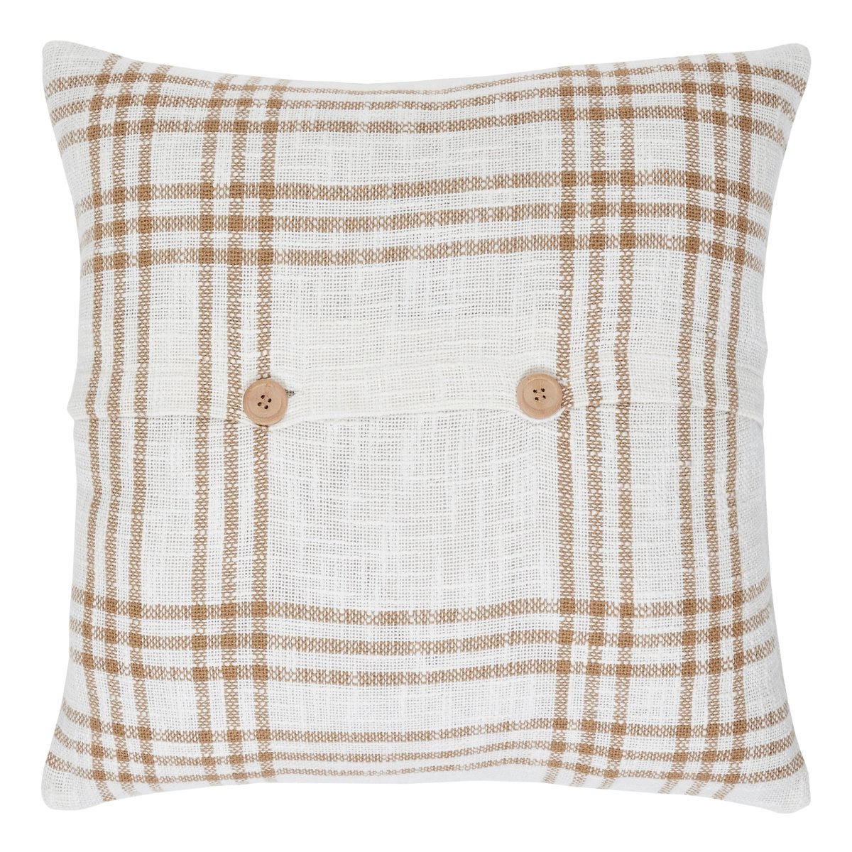 Wheat Plaid Give Thanks Pillow - Ozark Cabin Décor, LLC