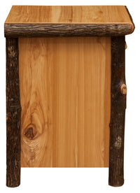 81040-T Natural Hickory Log Enclosed Nightstand - Ozark Cabin Décor, LLC
