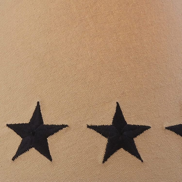 Black Star Embroidered 12" Lamp Shade - Ozark Cabin Décor, LLC