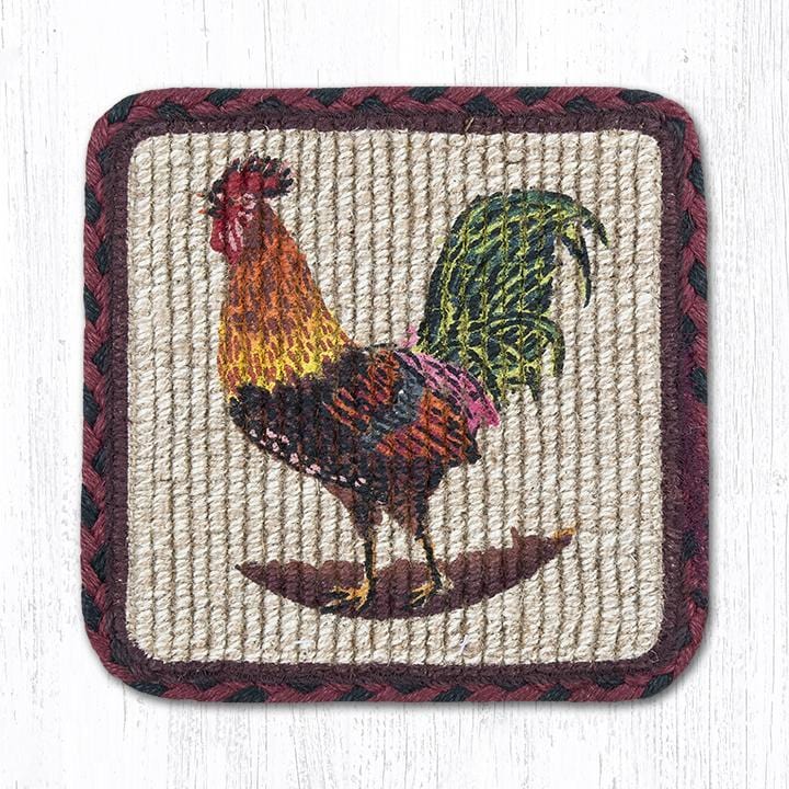 Morning Rooster Wicker Weaver Braided Jute Table Accents - Ozark Cabin Décor, LLC
