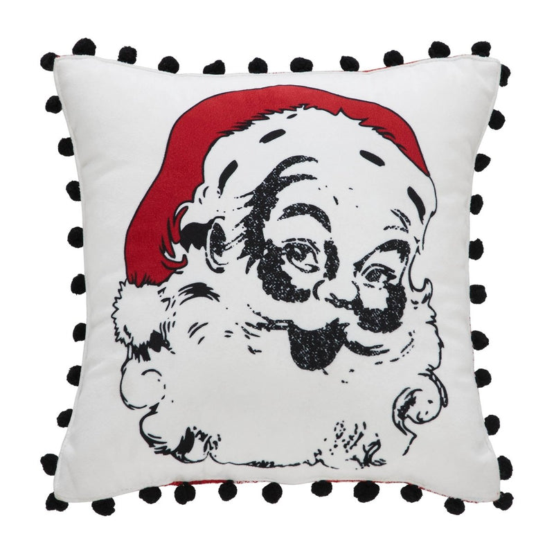 Santa Merry & Bright Christmas Pillow - Ozark Cabin Décor, LLC