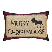 Red & Black Plaid Merry Christmoose Pillow - Ozark Cabin Décor, LLC