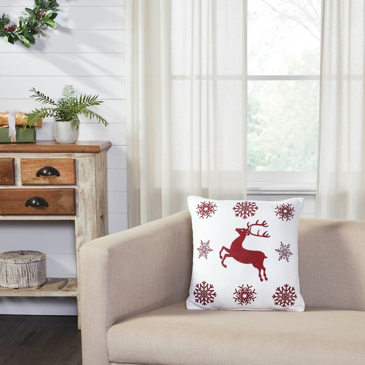 Scandia Snowflake Christmas Throw Pillow - Ozark Cabin Décor, LLC