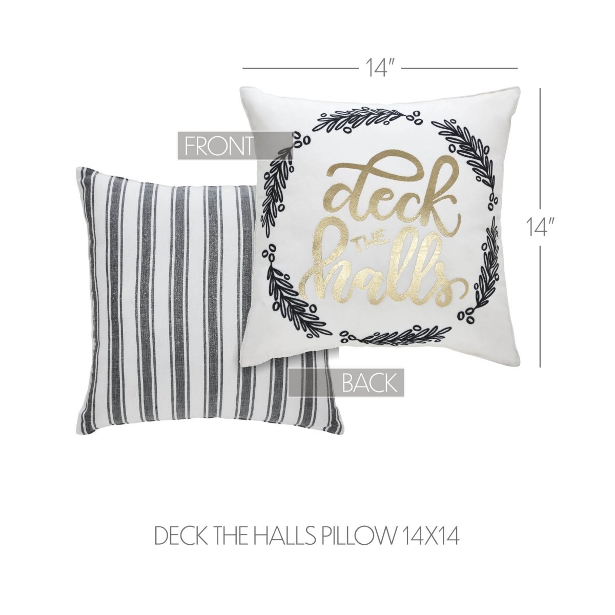 Wintergleam Deck The Halls Christmas Throw Pillow - Ozark Cabin Décor, LLC