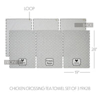 Farmhouse Chicken Tea Towel Set - Ozark Cabin Décor, LLC