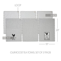 Chicken Our Roost Our Rules Tea Towel Set - Ozark Cabin Décor, LLC