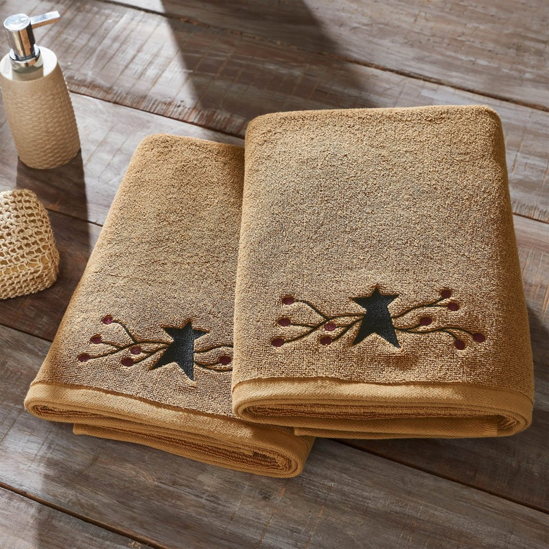 Vine Primitive Star Bath Towel Set - Ozark Cabin Décor, LLC
