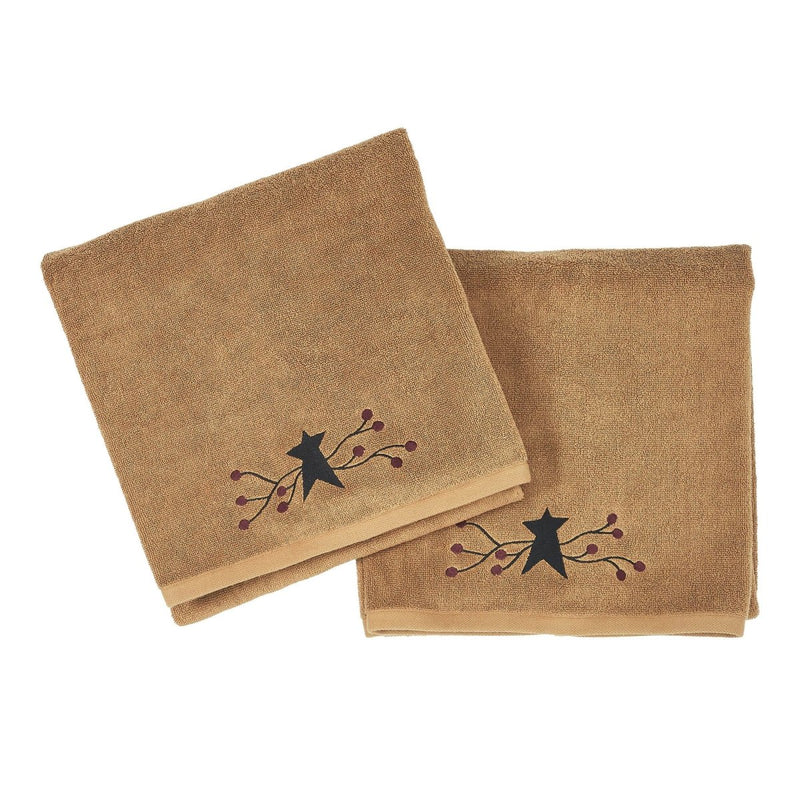 Vine Primitive Star Bath Towel Set - Ozark Cabin Décor, LLC