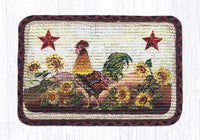 Morning Rooster Wicker Weaver Braided Jute Table Accents - Ozark Cabin Décor, LLC