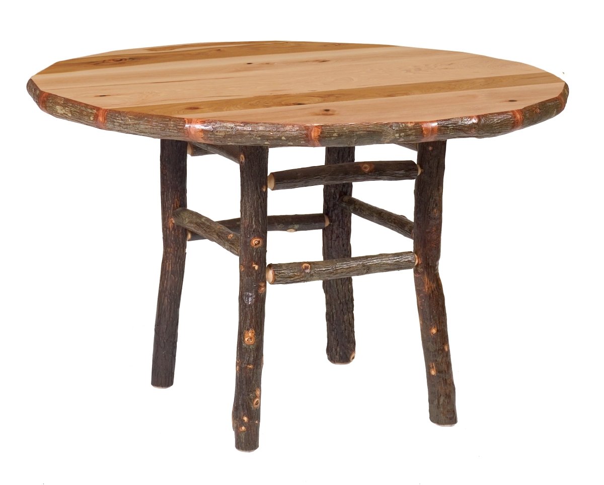 Fireside Lodge Furniture 54" Round Hickory Dining Table - Thumbnail 2