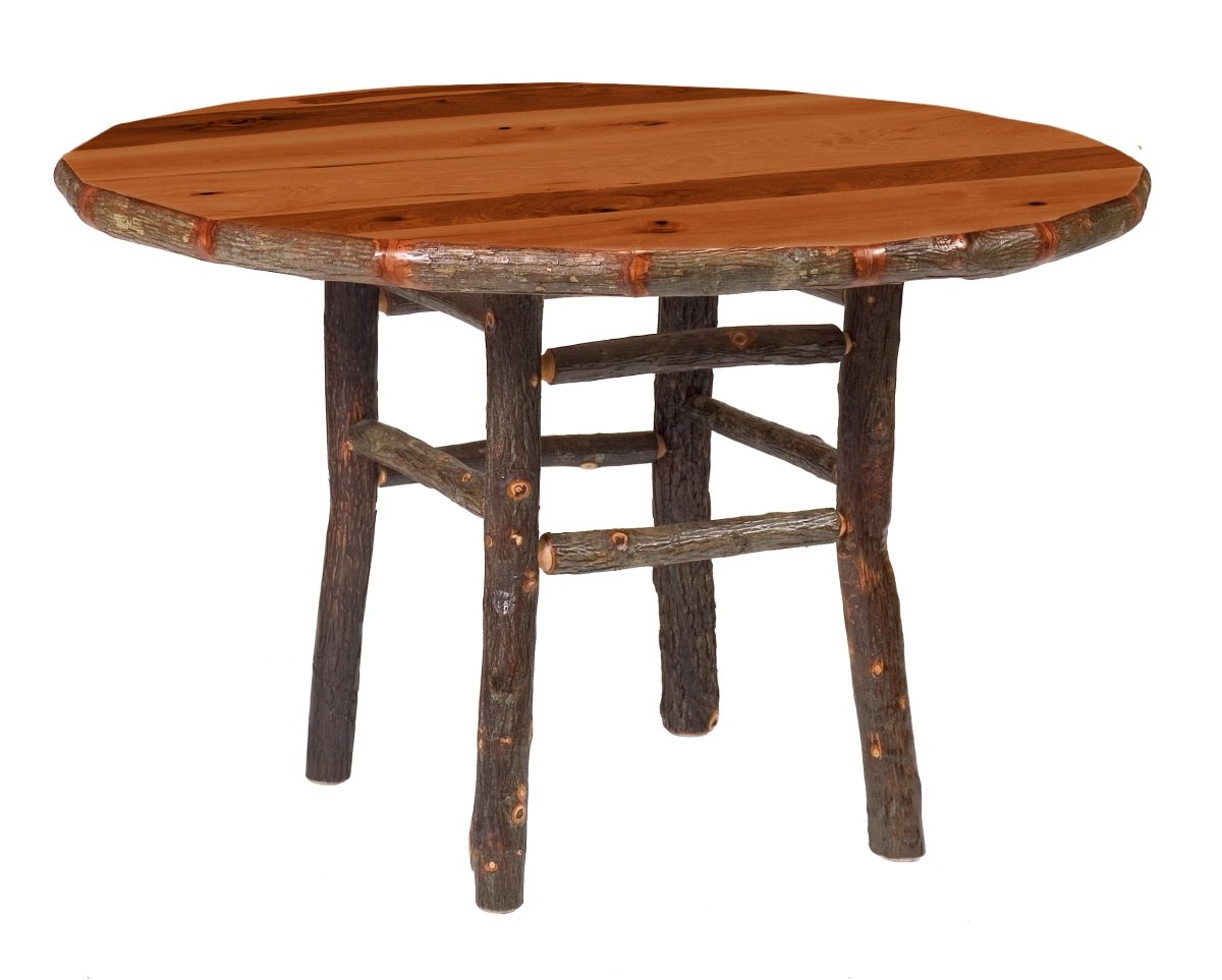 Fireside Lodge Furniture 54" Round Hickory Dining Table - Thumbnail 4