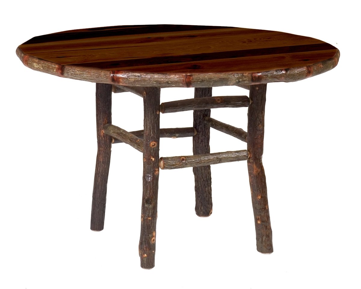 Fireside Lodge Furniture 54" Round Hickory Dining Table - Thumbnail 3