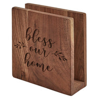 Bless Our Home Wood Napkin Holder - Ozark Cabin Décor, LLC